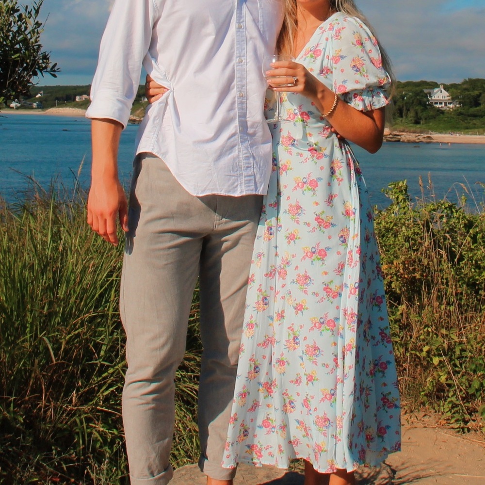 FAITHFUL THE BRAND blue floral dress